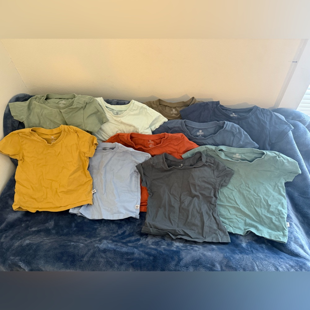 Honest Baby Clothing brand- set of 10- 18m 100% organic cotton tees